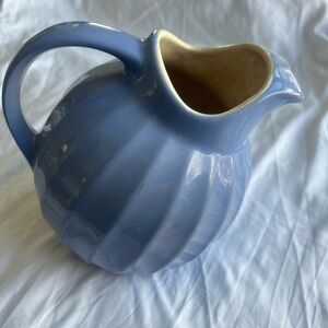 Vintage Blue Ceramic Pitcher